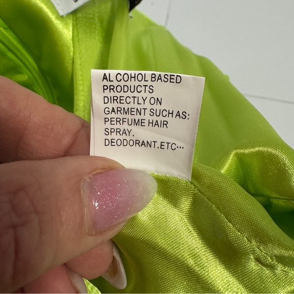 IEENA for Mac Duggal Lime Ruched Mini Dress Size 6 NWT - Picture 15 of 16